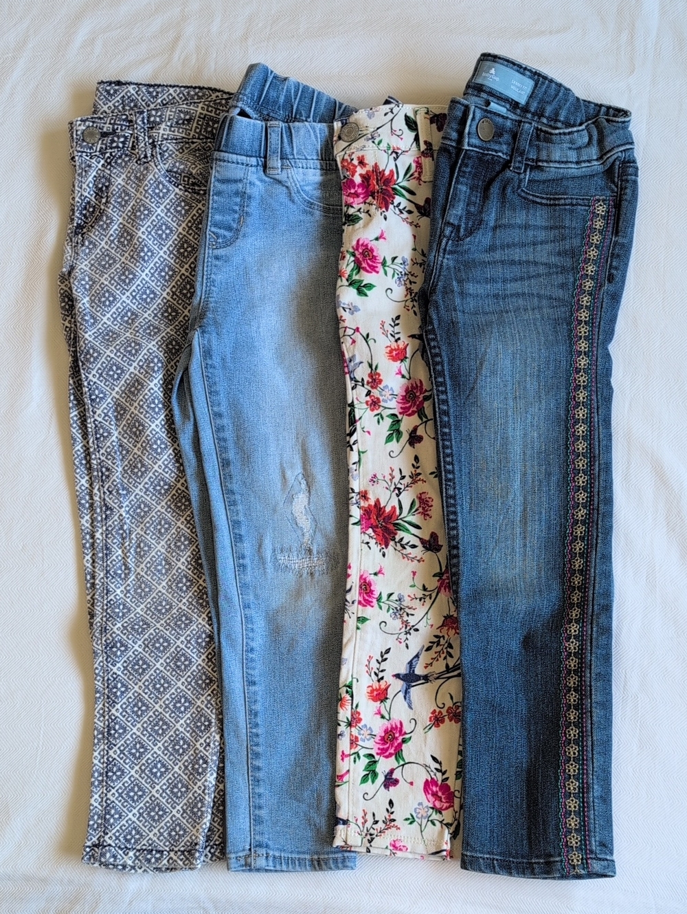 Baby Gap Old Navy Joe Fresh Girls Stretch Denim Jeans Jegging Bundle Lot 4 Pack